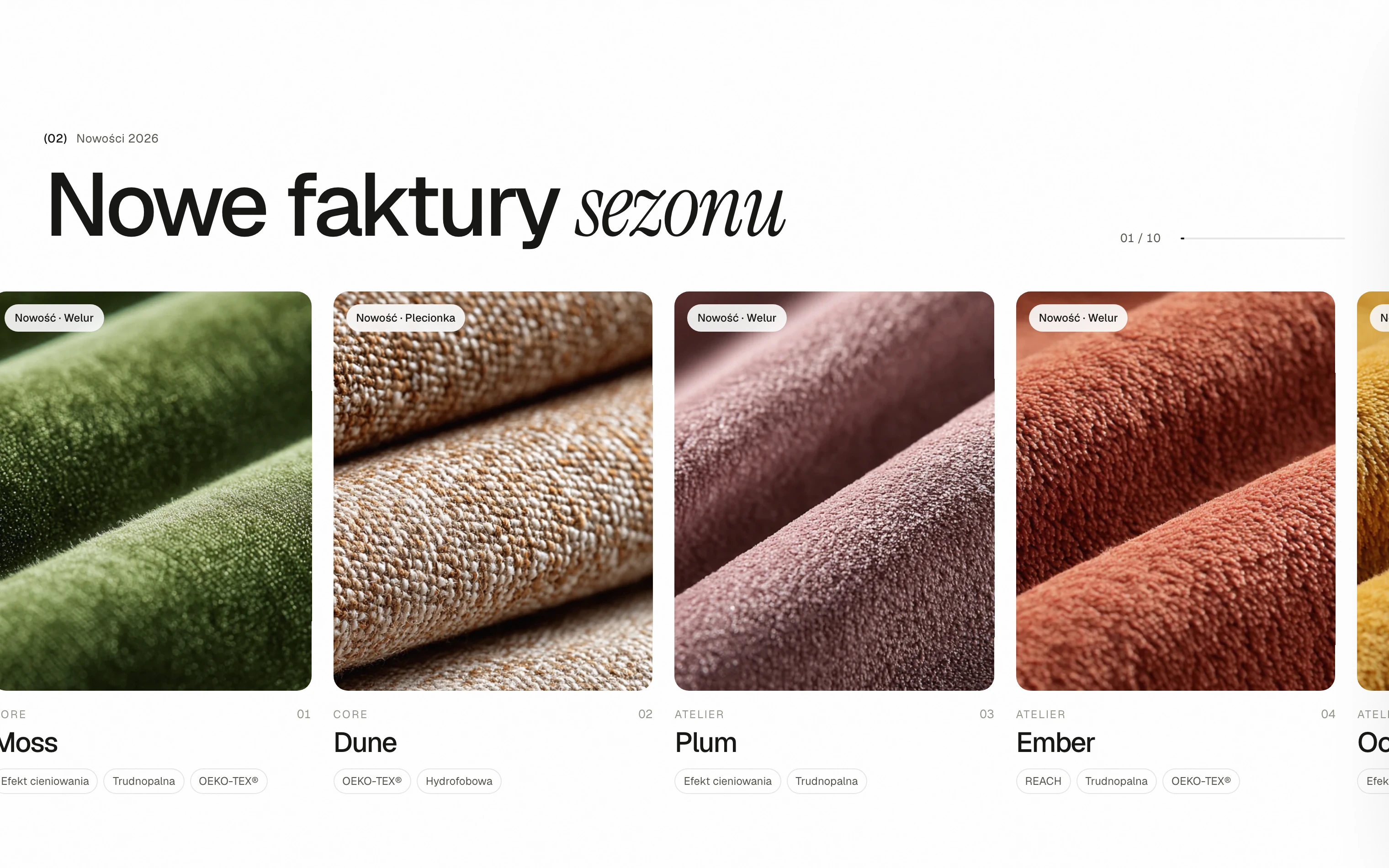 Przejazd przez nowości — karty Moss, Dune, Plum i Ember